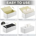 Miniatyrbilde 5 av 5: Rektangulær Lærvevboks (Hvit)