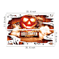 Pikkukuva 2 / 5: 2 kpl Halloween-kauhutarra lattiatarra juhlatarra kurpitsa zombi-tarra