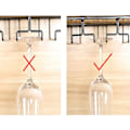 Miniatyrbillede 3 af 5: 1 stk. Vinglas Holder Under Skab Kop Holder Hylde Glas