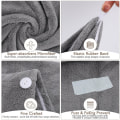 Miniatyrbillede 2 af 5: 3 Pak Superabsorberende Mikrofiber Håndklæder til Hårtørring med