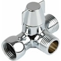 Miniatyrbilde 1 av 5: 3-veis avlederdusjventilbryter, massiv messing, gjenge (12,7 mm),