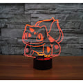Miniatyrbillede 5 af 5: 1 Styk 3D Natlampe til, 7 Farver Berøringskontakt Skrivebord Bord