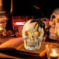 Miniatyrbillede 2 af 5: Halloween Skeletlampe - Meget Realistisk Menneskeskalle Statue