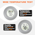 Miniatyrbild 3 av 5: 2-delad Mini Digital LCD Inomhus/Utomhus Hygrometer Termometer för Luftfuktare Växthus Reptilfuktare