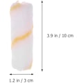 Miniatyrbilde 4 av 5: 30 stk Polyester Rullebørstehode Mini 4 tommer varm smelte tommel hvit