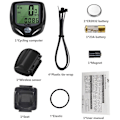 Miniatyrbillede 5 af 5: Trådløs cykelcomputer Vandtæt cykel Tacho Funktioner LCD Odometer