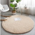 Miniatyrbilde 1 av 4: Rund beige badematte Ø 60 cm (Lys kamel), Ensfarget myk lammefløyel
