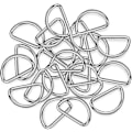 Pikkukuva 2 / 5: 16mm, Argente 20 kappaleen sarja hitsaamattomia metalli D-muotoisia solkia laukkuun, nauhaan, lompakkoon, koiranpantaan, vöihin, DIY-projekteihin