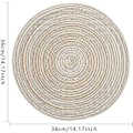 Pikkukuva 2 / 5: 36cm (beige) pöytätabletit, pyöreä pöytätabletti PP punottu 6 kappaleen setti pestävä lämmönkestävä liukumaton