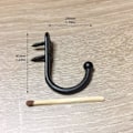 Miniatyrbild 2 av 5: 10 st svarta enkla väggkrokar Svarta klädkrokar Utrustade