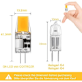 Pikkukuva 3 / 4: G4 LED -lamppu, 4W LED G4 50W vastaava halogeenilamppu, AC/DC 12V G4