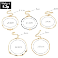 Miniatyrbild 2 av 5: 1 st (Guld) Generisk Boho Anklets Kristall Lager Anklets Silver