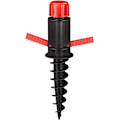 Miniatyrbillede 1 af 5: Sort base, parasolholder, rød, skruestik, jordsok, Di