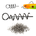 Miniatyrbild 1 av 5: 100 st Spring Twist Lock Fiskekrok Centreringsnål för Mjukbete