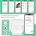Miniatyrbillede 2 af 5: Bluetooth trådløs bærbar mobilprinter