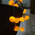 Miniatyrbillede 2 af 5: Græskar-lysstreng til Halloween-dekorationer, 9,8 fod 20 LED