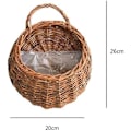 Miniatyrbilde 2 av 5: 2 stk Hengekurv Flettet Rattan Kurv Vase Beholder Henge