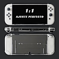 Miniatyrbild 3 av 5: Kompatibel med Transparent Skydd för Nintendo (OLED-version), Lätt, Bekväm att Hålla, Slitstark