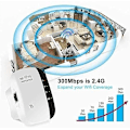 Miniatyrbild 3 av 5: WiFi-förstärkare, 300 Mbps, WiFi-signalförstärkare, 360° Full Täckning, Plug and Play, Ethernet-portar