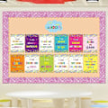 Pikkukuva 2 / 5: 20m Ombre Purppura Scallops Bulletin Board Borders Rainbow Straight