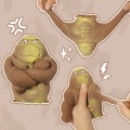 Miniatyrbild 4 av 5: 1 mjuk gorilla-klämleksak för ångestlindring