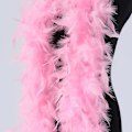 Miniatyrbillede 5 af 5: Pink fjerboa af kalkun, 70g, 180 cm lang, blød boa til håndværk, hjem, dans, bryllup, fest, Halloween, kostume