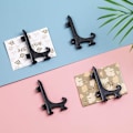 Miniatyrbillede 5 af 5: 3 tommer 7,5 cm, (Sort) 12 stk, Foldbar Pladeholder Plastik Hængende