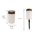 Miniatyrbillede 2 af 5: 2 stk. Solcelled Udendørs LED Jordindstik Kirkegård Lampe Røgfrit