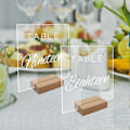 Miniatyrbillede 3 af 5: 10 Firkantede Akryl Middagstallerkener med Base - Store, Bryllupsmiddagstallerkener, Bordtallerkener, DIY Cocktailtallerkener, Bordkort