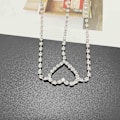 Pikkukuva 4 / 5: 1 kpl (Hopea) Spark Crystal Heart Leg Chain Hopea Body Chains
