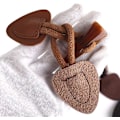 Miniatyrbilde 4 av 4: Lær Horn Toggle Knapper 8 Par Horn Feste Knapper Pu Lær Sy Knapper Toggle Feste For Diy Klær Sy Tilbehør(beige Og Brow