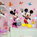 Pikkukuva 2 / 5: Disney Mickey Mouse ja Minnie -seinätarrat tyttöjen huoneeseen