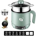 Miniatyrbillede 1 af 5: Smart Mini Hot Pot med Timer og Automatisk Afbrydelse 1,2L Non-Stick Hurtig Noodle Cooker med Rustfrit Stål Dampkurv B