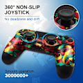 Miniatyrbillede 4 af 5: PS4 Controller Trådløs, med USB C Kabel/1000mAh Batteri/Dobbelt Motorer/6-akset Gyro/3,5 mm Lydjack/Multi Touch Pad/