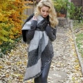 Miniatyrbillede 2 af 5: Stor Oversized Sjal til Kvinder, Sjal Kappe Tyk Sjal Patchwork