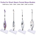 Miniatyrbild 4 av 5: 2-pack Mikrofiber Ångmopp-dynor för Shark Rektangulära Mopphuvuden S3500-serien, S3501, S3601, S3550, S3901, S