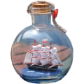 Miniatyrbild 1 av 5: Segelbåtsdrivflaska, kreativ glashavsseriebåt
