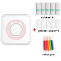 Minivärmeprinter, Bluetooth Bärbar Bläckfri Pulverprinter w
