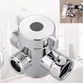 Miniatyrbilde 2 av 5: 3-veis T-adapter for badekar dusjhode arm montering diverter adapter for hånddusj 1 stk