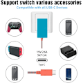 Miniatyrbilde 2 av 5: Kompatibel med hurtiglader for Nintendo Switch OLED, AC-adapter med dobbel spenning 39W 15V 2,6A strøm for