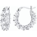 Miniatyrbillede 2 af 5: Små Hoops Øreringe til Kvinder Trendy Forgyldt Letvægts Cubic Zirconia Chunky Cartilage Huggie Hoops Øreringe H