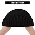 Miniatyrbillede 2 af 5: 1 sort neutral beanie strikket hue