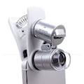 Miniatyrbillede 2 af 5: Mini Metal Mikroskop 60x Håndholdt Lup med UV LED Lys til Smykker Diamanter, Stene, Mønter, Frimærker