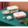 Miniatyrbilde 4 av 5: Blå stabelbar oppbevaringsboks for egg, kjøleskap, kjøleskapsboks for egg, rullende skuffer, oppbevaringsboks for egg, enkel å rengjøre