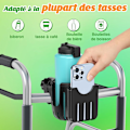 Miniatyrbillede 2 af 5: Kopholder til klapvogn, Universal klapvognstilbehør, Baby klapvognsarrangør til Cybex/Yoyo, cykel, kørestol, rollator, elektrisk scooter, gaver til kvinder