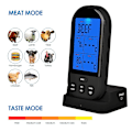 Miniatyrbillede 3 af 5: Trådløst digitalt stegetermometer køkkentimer med to sonder madlavningstermometer til oksekødsrygergrill BBQ sort