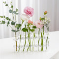 Miniatyrbilde 1 av 5: Hengslet vase, kreativ reagensglassvase, glass reagensglass knoppvase