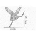 Miniatyrbillede 4 af 4: Broderet kran broderi patch stof patch stor diy