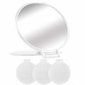 Pikkukuva 1 / 5: Kompakti peili, pyöreä meikkipeili laukkuun, 3 kpl setti, 2,6\" pituus x 2,37\" leveys (valkoinen)