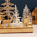 Miniatyrbillede 4 af 4: 1 udskåret træjulebelysning DIY dekoration hjemmeskrivebord